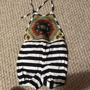 Halter tie girls romper